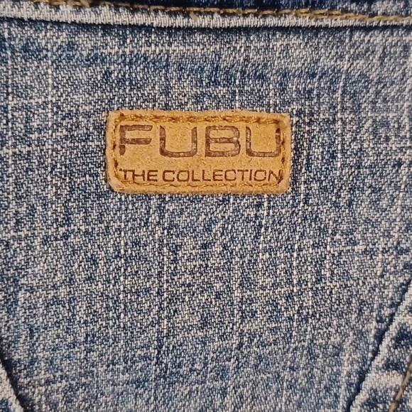 Vtg 90s FUBU The Collection Denim Jacket, Size L - Picture 3 of 10